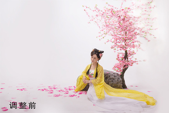 PS教程:PS滤镜打造古典仿工笔人物图片