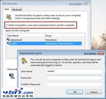Windows7怎样设置自动快速登录 全福编程网