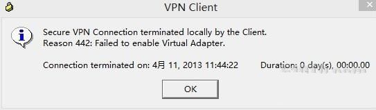 win8Cisco VPN 442错误怎么办 全福编程网
