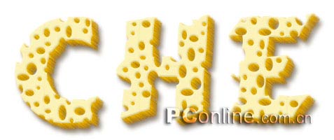 photoshop制作乳酪文字教程 全福编程网教程