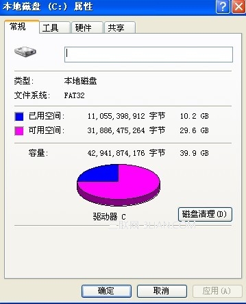 C盘里面的文件只占用7G,为什么C盘显示占了10.2G 全福编程网